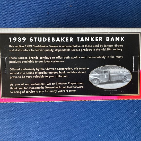 Authentic Texaco 1939 Studebaker Tanker Bank - Picture 7 of 8